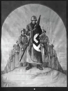 Crayon: Commemoration ceremony of heroes by Ernst Pfannenschmidt