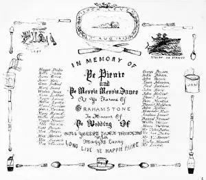 Listing: Commemorative card, picnic to celebrate a wedding