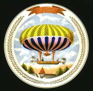 Commemorative plate with balloon design