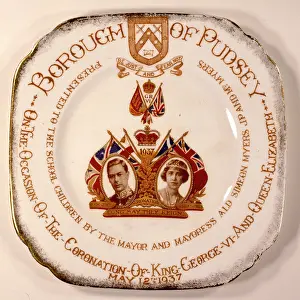 Borough: Commemorative plate, George VI and Queen Elizabeth