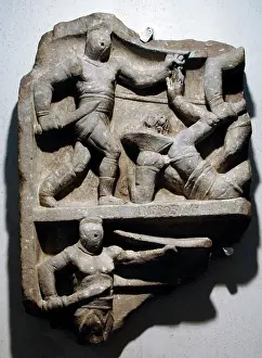 Defeated: Commemorative relief of an unknown gladiator's ventures, por