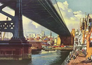 Evers: Commerce Under Bridge. Philadelphia