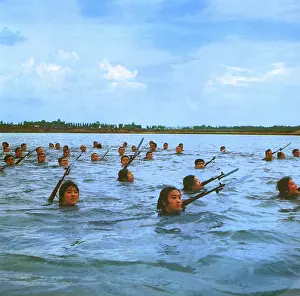 Toughening: Communist China - training exercise in water