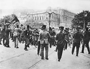 Disturbance: Communist demonstration in Vienna, Austria