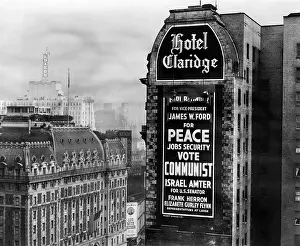 Mansard: US Communist election campaign sign on the ?