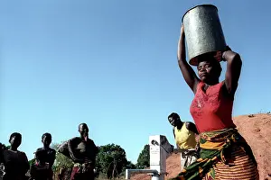 Nampula: Community water pump set up by Nestle