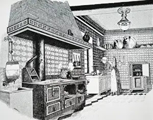 Fletcher: The Compagnie Parisienne's model kitchen lit by