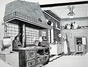 Fletcher: The Compagnie Parisienne's model kitchen lit by