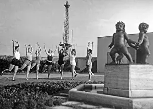 Gymnastic: Company gymnastics in Berlin, 1938