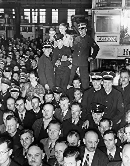Verkehrsbetriebe: Company roll call at the BVG in Berlin, 1939