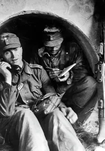 Mg 42: Company staff of a unit of the Wehrmacht on the Eastern