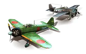 Warplane: Comparison of two fighter planes, the Japanese