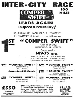 Comper: Comper Swift - Winner Inter City Air Race