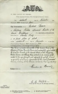 Refused: Complaint by Workhouse Master at Chipping Norton, Oxfordshir