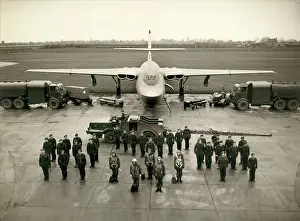 Complete Valiant team of aircrew ground engineers