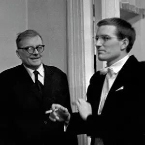 Conservatory: Composer Dmitri Shostakovich with his son Maxim, 1966