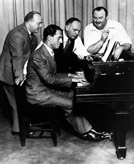 Gershwin: Composer George Gershwin at the piano, ca. ?