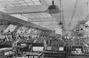 Compositors: Composing room at the Muenchner Neueste Nachrichten, 1930s