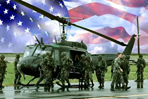 Wal003: Composite Image Group Of Us Army