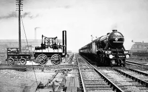 Darlington: Composite showing Locomotion and The Flying Scotsman