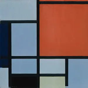 Tones: COMPOSITION, by Piet Mondrian, 1921, Dutch, De Stijl