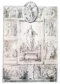 Bologna: Composition Sketch Artist: Parmigianino