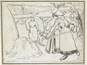 Compositional: Compositional Study of Harvesters in a Landscape, Pissarro