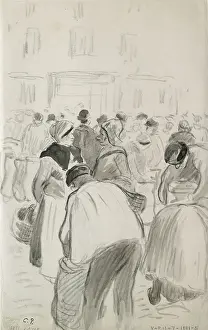 Pontoise: Compositional Study of the Market at Pontoise, Pissarro