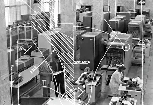 Uralmash: Computer control room of Uralmash plant, 1983