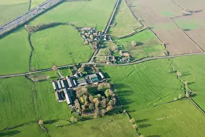 Moats: Two concentric square moats and ridge and furrow