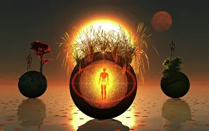 Anthropomorphic: Conceptual floating spherical gardens maintained