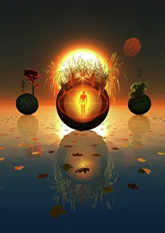 Anthropomorphic: Conceptual floating spherical gardens maintained
