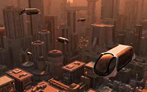 Mid Air: A conceptual image of a futuristic city