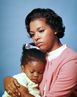 Sincere: Concerned African-American Mother Serious Expression