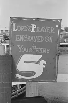 Donaldsonville: Concessioner's sign, state fair, Donaldsonville, Louisiana