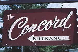 Catskills: Concord, hotel, sign, holiday