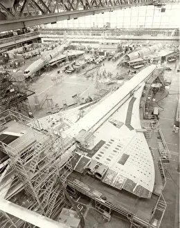 Filton: Concorde production in the main assembly hall at Filton