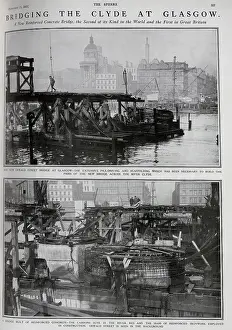Caissons: Concrete bridge across the Clyde