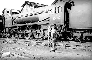 Condemned: Condemned steam engine at Nine Elms Loco Yard