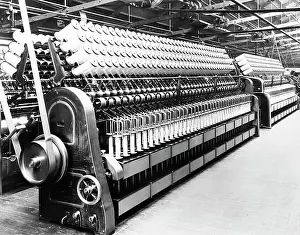 Roving: Cone Roving machines in a woollen mill in Bradford