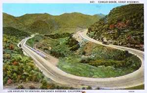 Hairpin: Conejo Grade coast road, Ventura County, California, USA