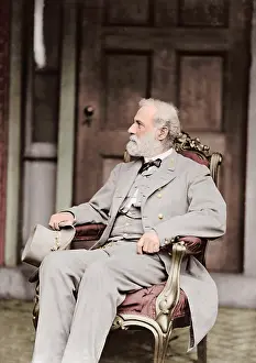 Wisdom: Confederate Army General Robert E. Lee sitting in chair