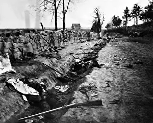 Chancellorsville: Confederate dead behind the stone wall of ?
