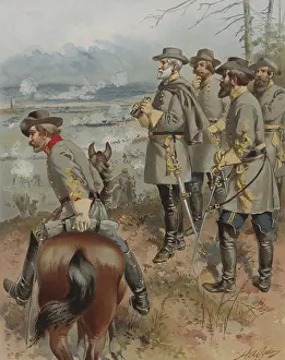 Fredericksburg: Confederate General Robert E. Lee standing