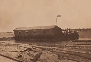 Sumter: Confederate iron clad floating battery moored
