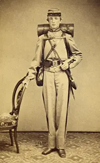Confederacy: Confederate Soldier in Uniform, c. 1862