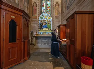 Confessional: Confessional Chapel, Santa Croce, Florence, Tuscany, Italy