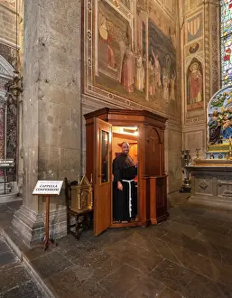 Cappella: Confessional Chapel, Santa Croce, Florence, Tuscany, Italy