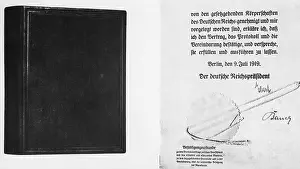 Confirmation: Confirmation certificate of the Versailles Treaty, 1919