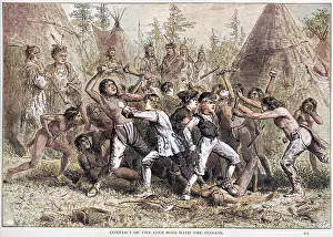 Mary Evans Library Of Congress (l&l): Conflict of the Linn boys with the Indians